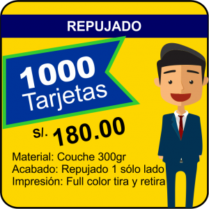 Tarjetas Personales con Repujado (relieve)